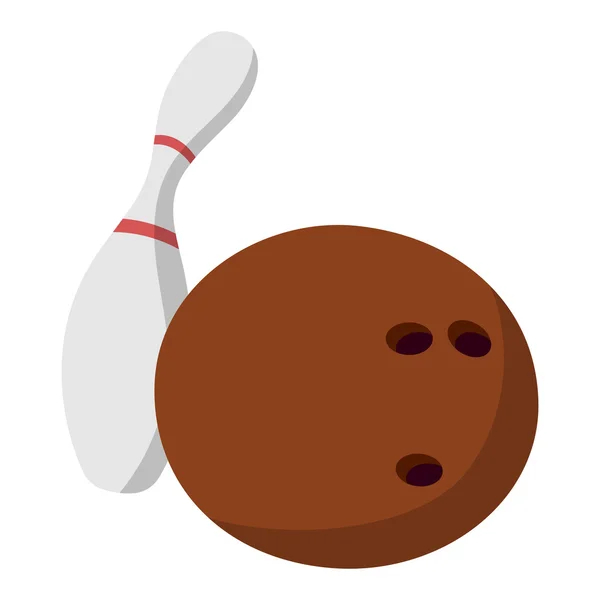 Bowling golyó és tekepályát illusztráció — Stock Vector