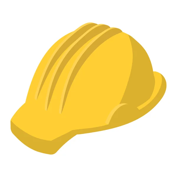 Yellow safety helmet cartoon illustration — Stock Vector