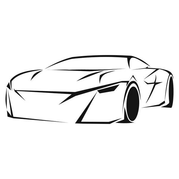 Icono de silueta de coche — Vector de stock