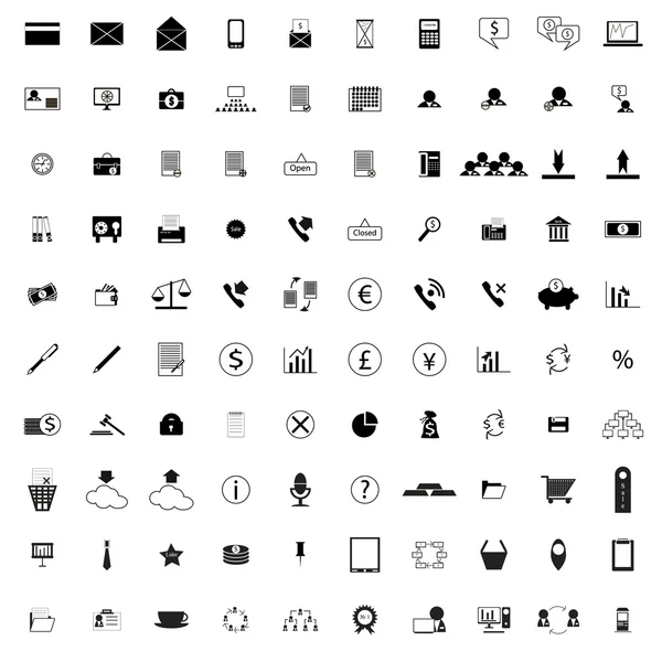 100 icônes de l'entreprise — Image vectorielle