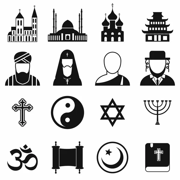 Din basit Icons set — Stok Vektör