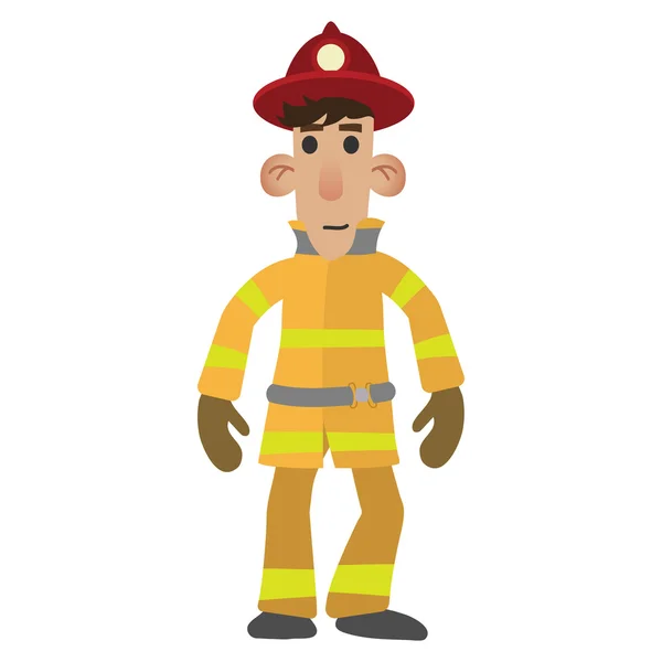 Personaje de dibujos animados bombero — Archivo Imágenes Vectoriales