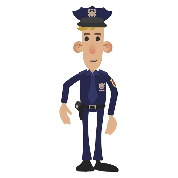 Homme de police dessin animé — Image vectorielle