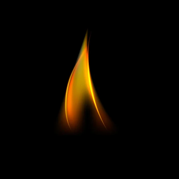 Flamme de feu unique — Image vectorielle