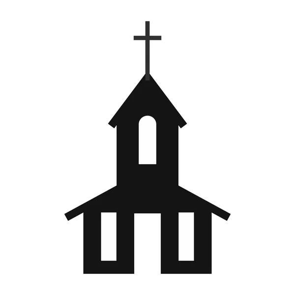 Kyrka enkel ikon — Stock vektor