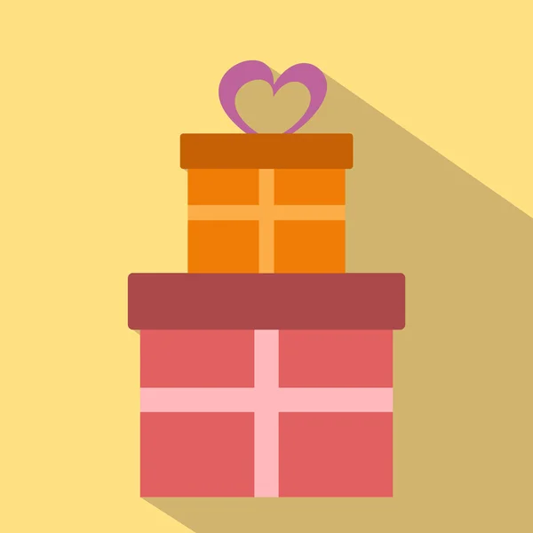 Regalos icono plano — Vector de stock