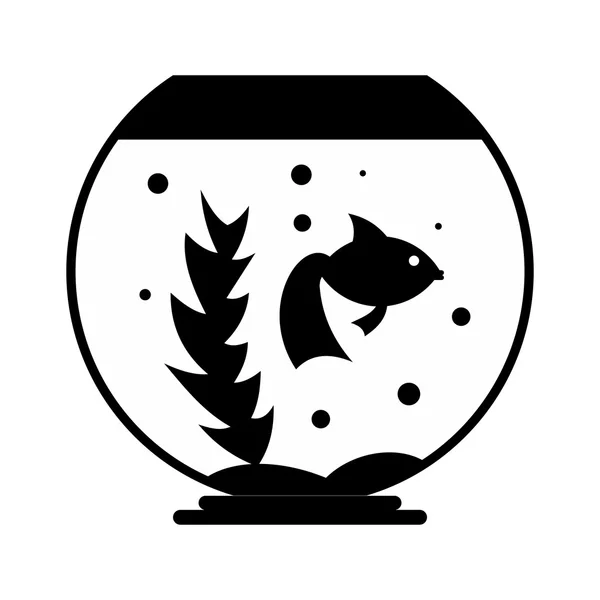 Aquarium eenvoudige pictogram — Stockvector
