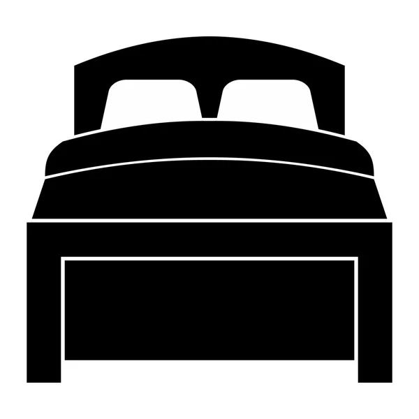 Ikon sederhana tempat tidur - Stok Vektor