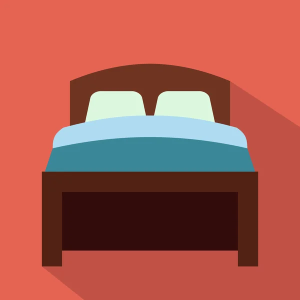 Ikona płaskie łóżko — Wektor stockowy