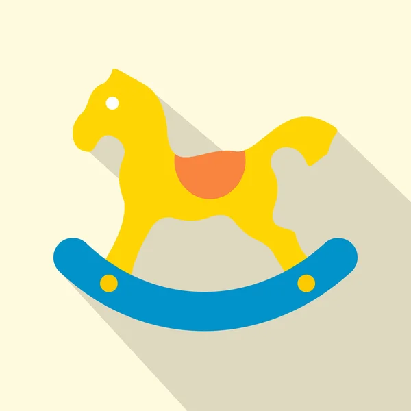 Brinquedo de cavalo ícone plano —  Vetores de Stock