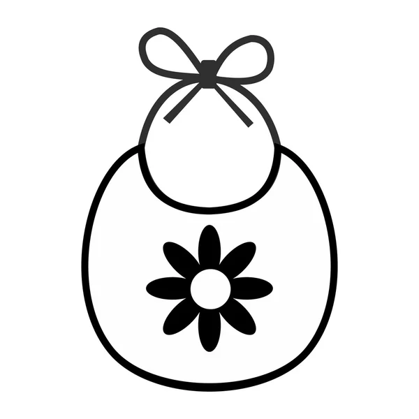 Bavoir bébé icône simple — Image vectorielle