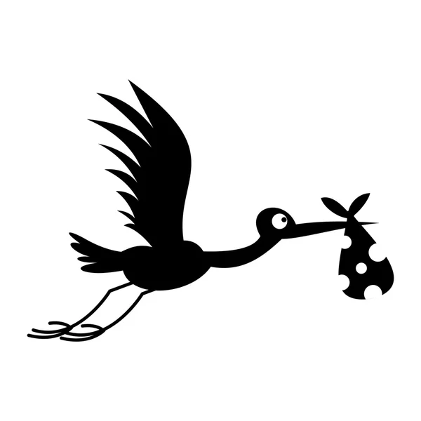 Cigogne bébé icône simple — Image vectorielle