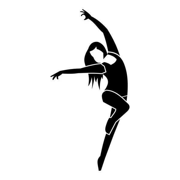 Icône simple danse unique — Image vectorielle