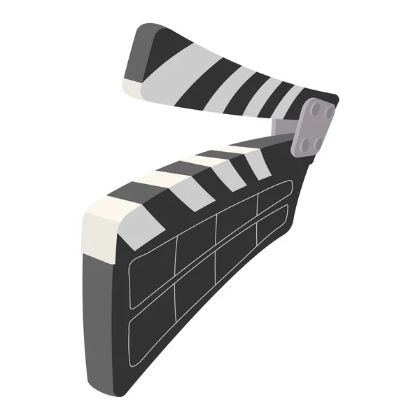 Clapperboard icono de dibujos animados de cine — Vector de stock