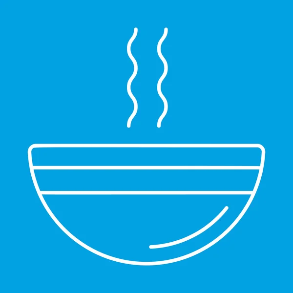 Icona della linea sottile della minestra — Vettoriale Stock