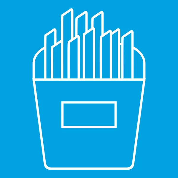 Pommes Frites Thin Line Symbol — Stockvektor