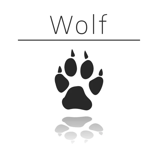 Wolf dierlijke track — Stockvector