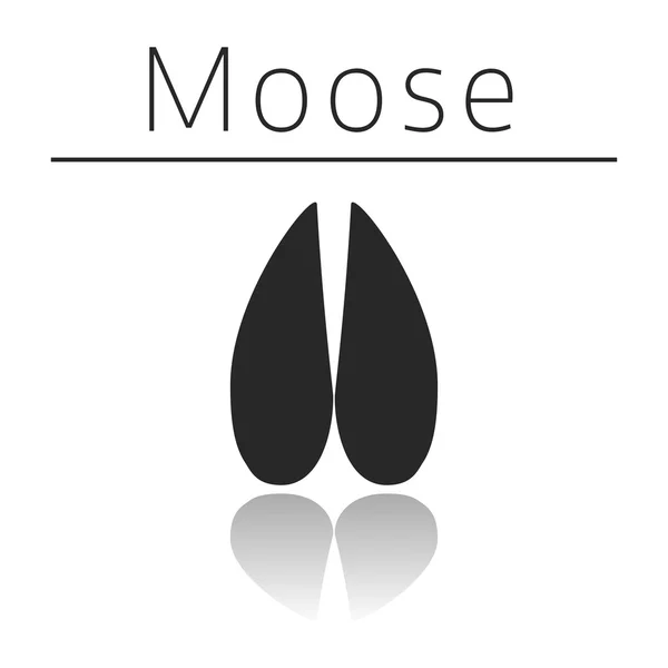 Moose animal track — Stock Vector