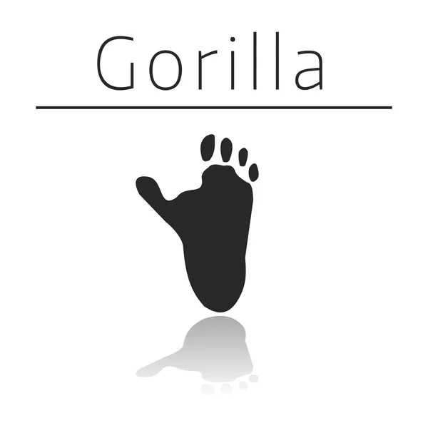 Gorilla-Tierspur — Stockvektor