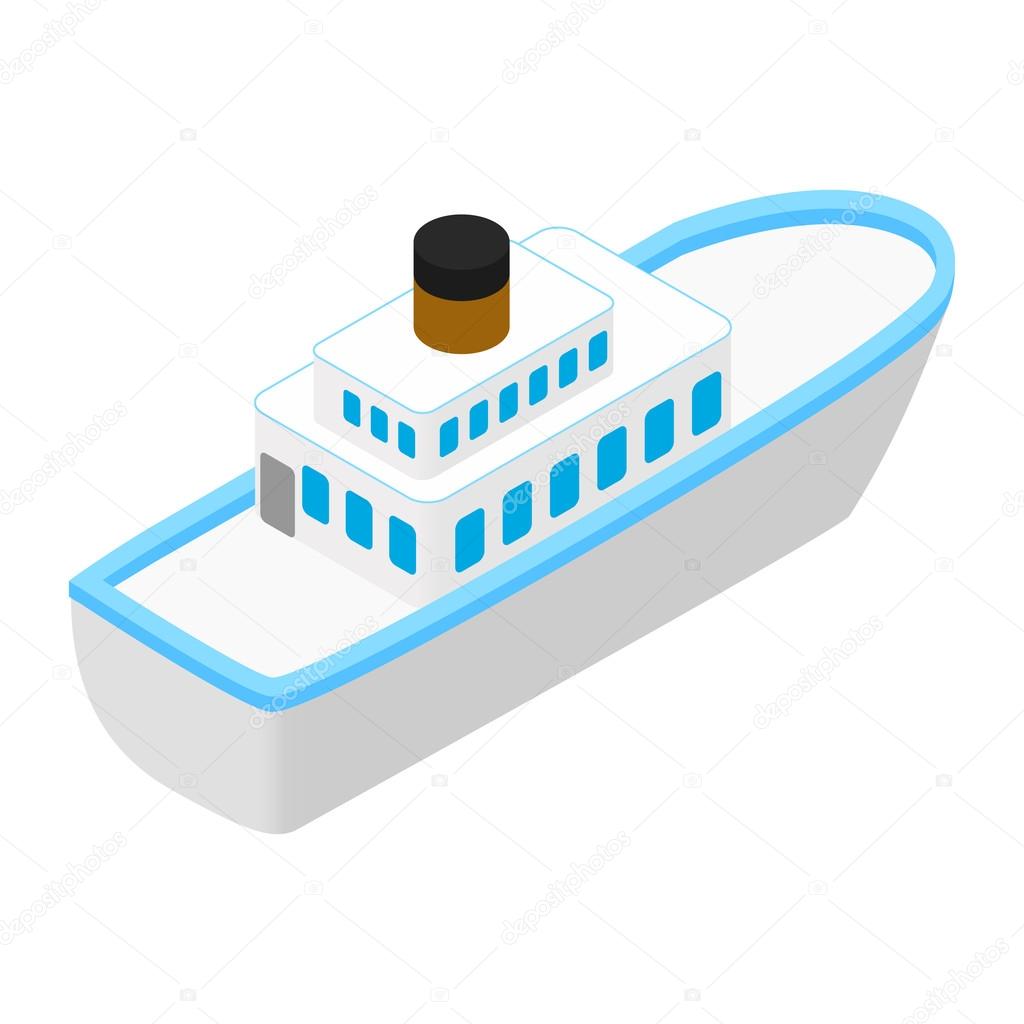 Cruise sea ship isometric 3d icon