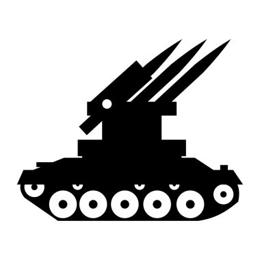Anti-aircraft warfare simple icon clipart
