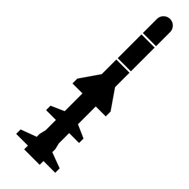 Flying military missile simple icon clipart