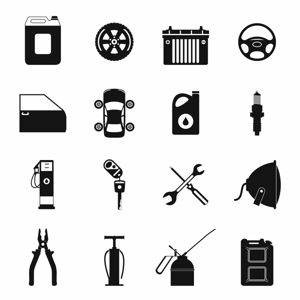 Conjunto de ícones de manutenção de serviço de carro — Vetor de Stock