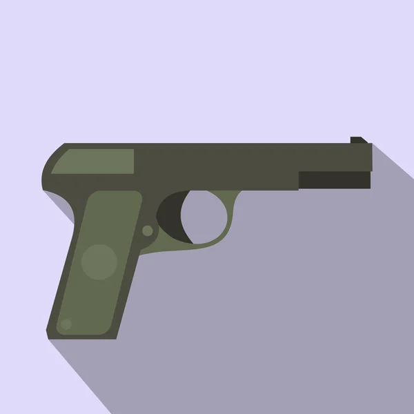 Pistolet Icône plate — Image vectorielle