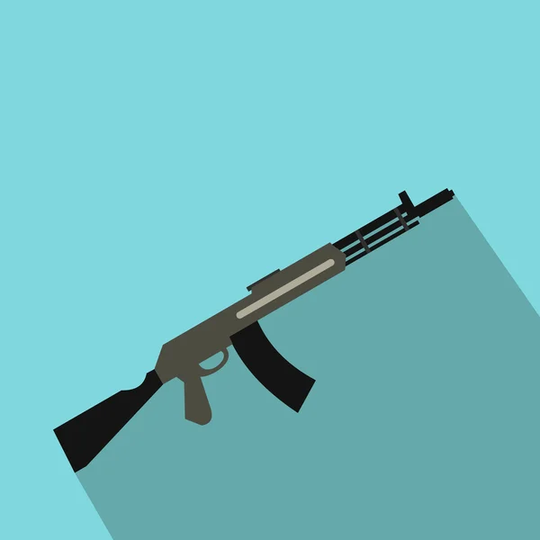 Subfusil icono plano — Vector de stock