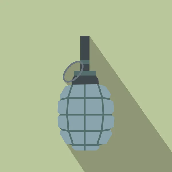 Hand grenade flat icon — Stock Vector