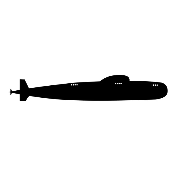 Ponorka jednoduchý ikona — Stockový vektor