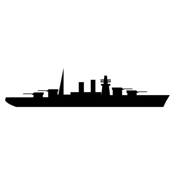 Warship simple icon — Stock Vector