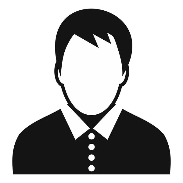 Tiener avatar eenvoudige pictogram — Stockvector