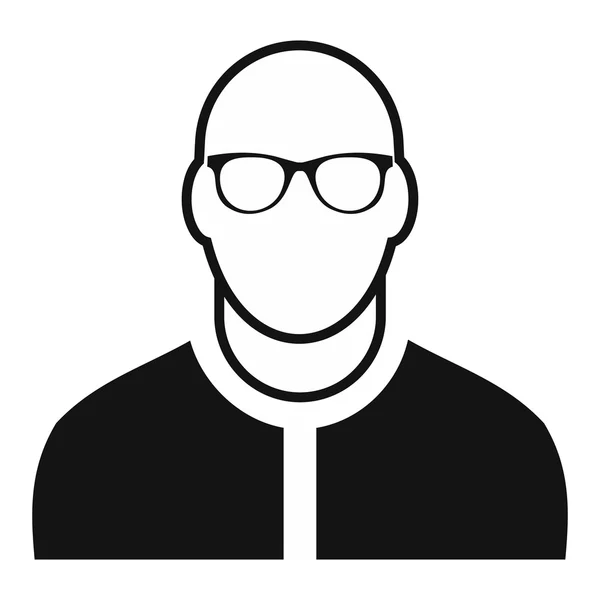 Kale man avatar eenvoudige pictogram — Stockvector