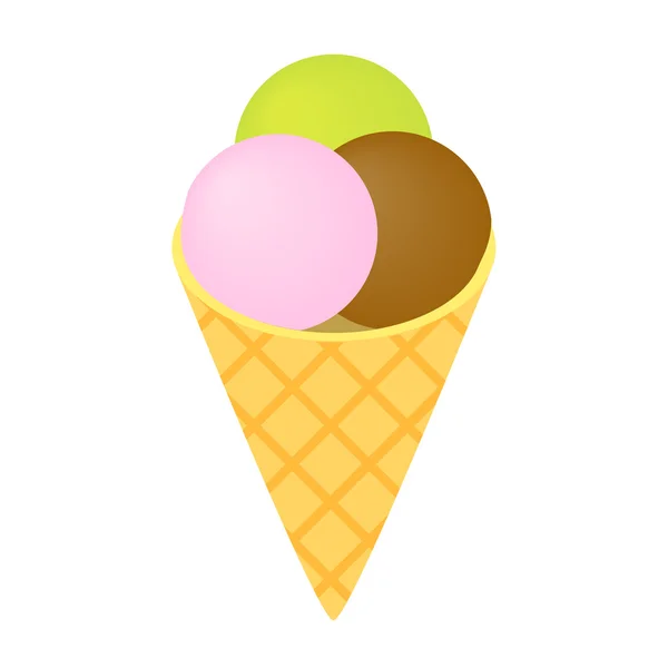 Ice cream isometrische 3D-pictogram — Stockvector