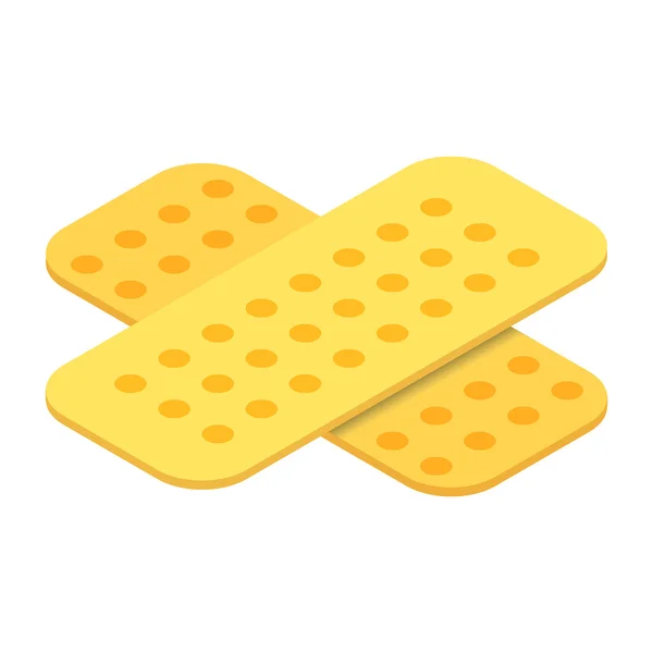 Patches isometric 3d icon — Stock Vector