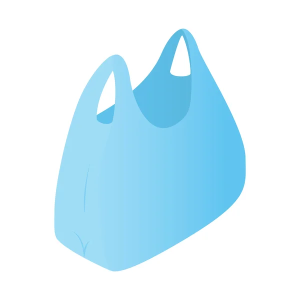 Plastic bag isometric 3d icon — Stock Vector