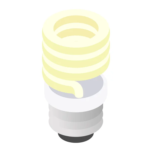 Ikoną żarówki świetlówki energooszczędne — Wektor stockowy