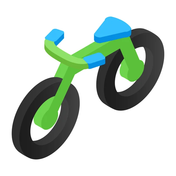 Bicicleta isométrica 3d icono — Vector de stock