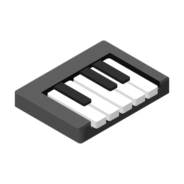 Teclas de piano ícono isométrico 3d — Vector de stock