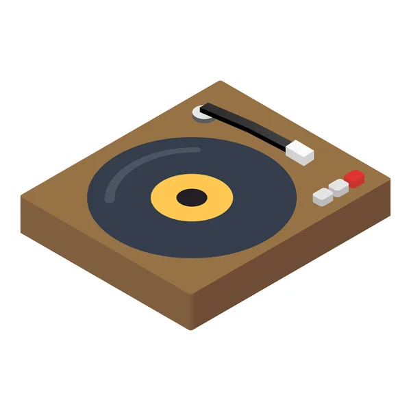 DJ konsolu izometrik 3d simgesi — Stok Vektör