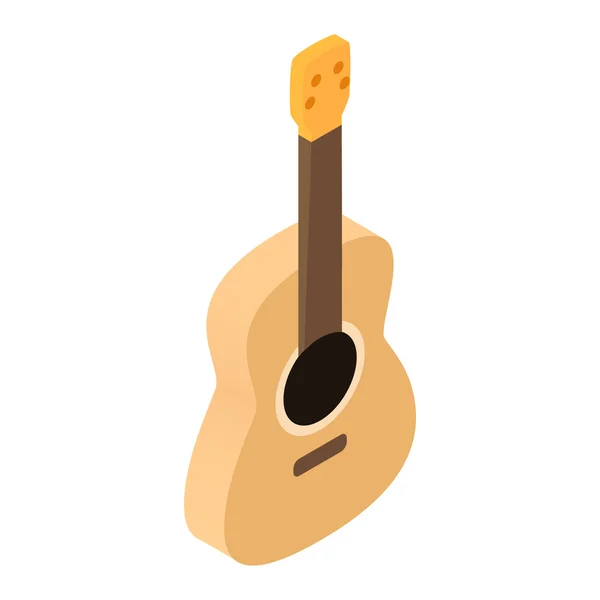 Akustische Gitarre isometrisches 3D-Symbol — Stockvektor