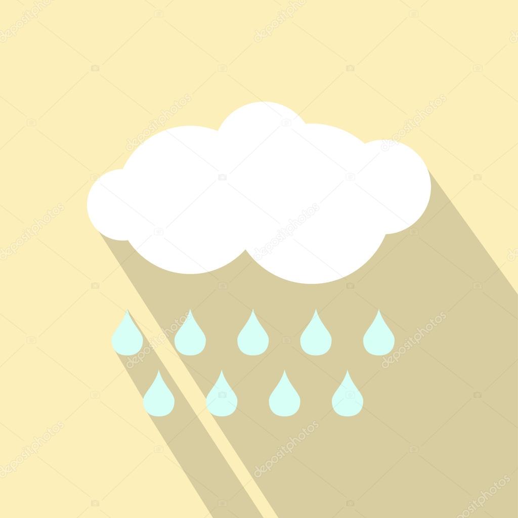 Cloud with drops ecology icon