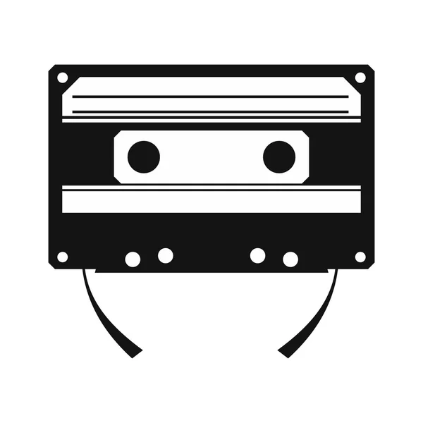 Звукова компактна касета проста піктограма — стоковий вектор