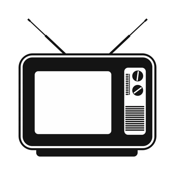 Retro tv icono simple — Vector de stock