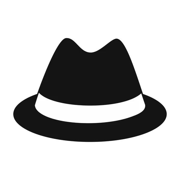 Mužský klobouk jednoduchá ikona — Stockový vektor