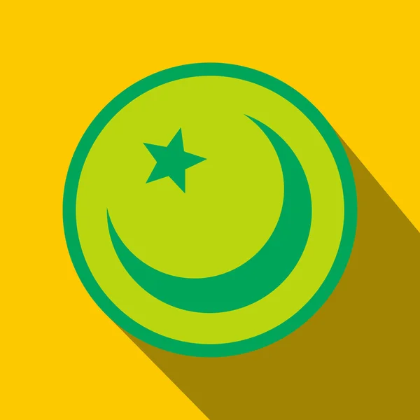 Επίπεδη εικόνα με το σύμβολο Ισλάμ — Διανυσματικό Αρχείο