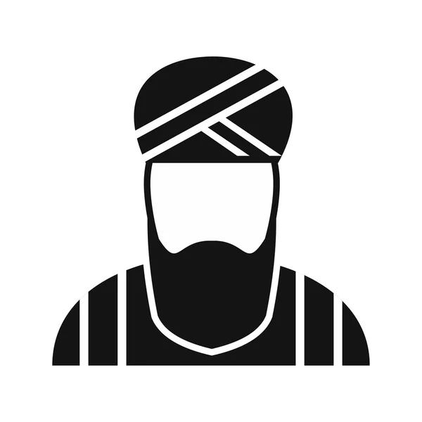 Moslim man eenvoudig pictogram — Stockvector