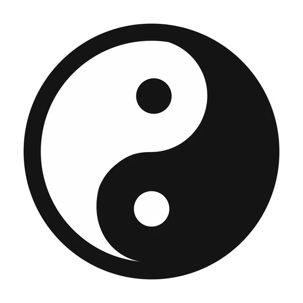 Yin yang egyszerű ikon — Stock Vector
