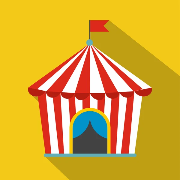 Ícone plano de tenda de circo vintage — Vetor de Stock